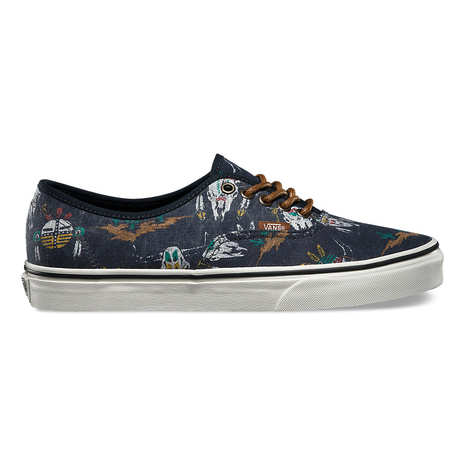 black shoe with desert graphics